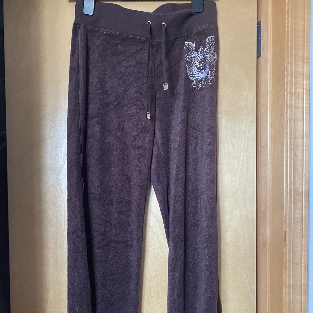 Bebe terrycloth track pants